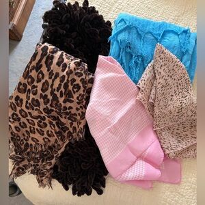 SCARVES, set of 5 various high fashion